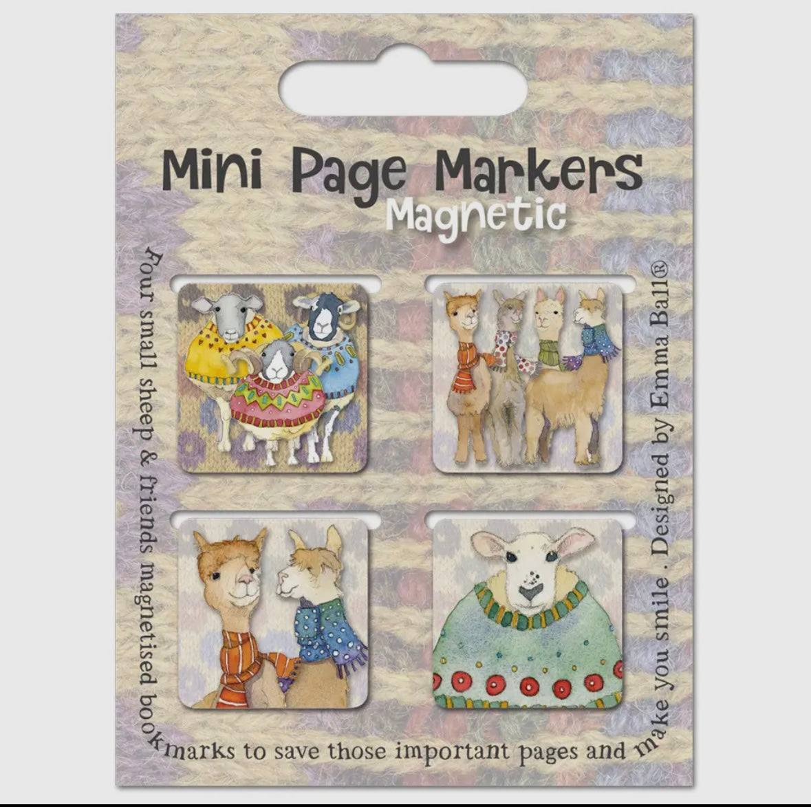 SHEEP IN SWEATERS MINI PAGE MARKERS MAGNETIC-EMMA BALL