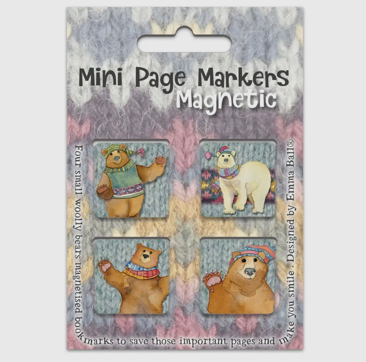WOOLLY BEARS MINI PAGE MARKERS MAGNETIC-EMMA BALL
