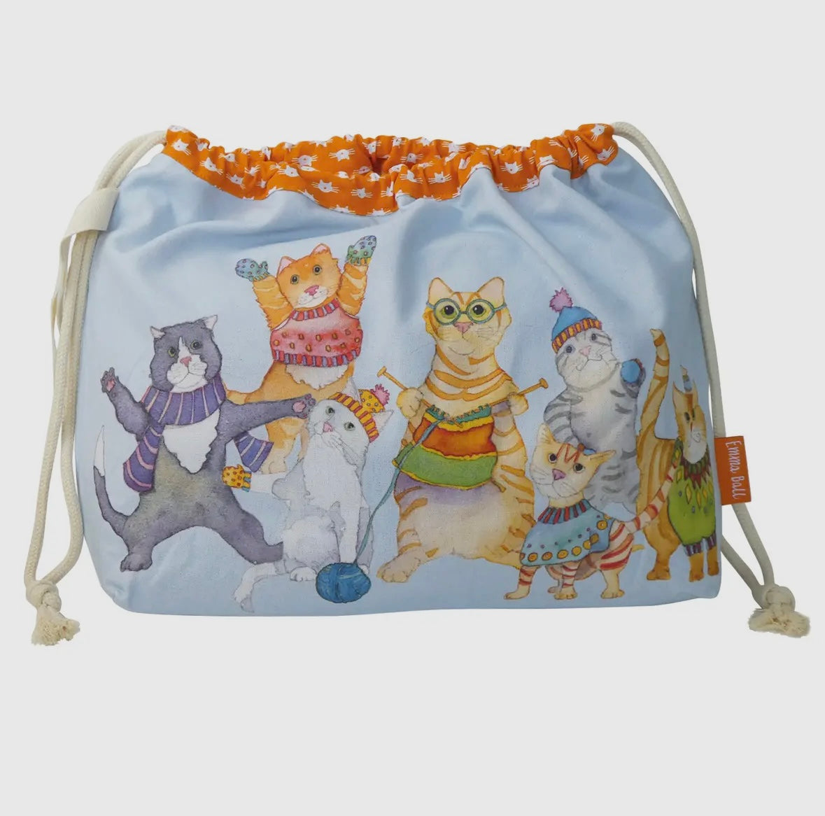 KITTENS IN MITTENS DRAWSTRING BAG-EMMA BALL