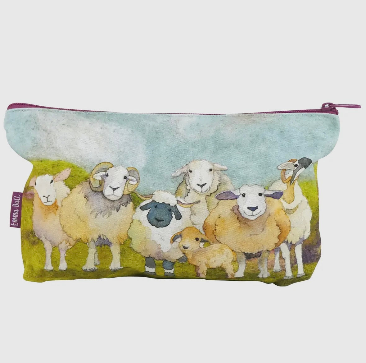 FELTED SHEEP ZIPPED POUCH - Emma Ball