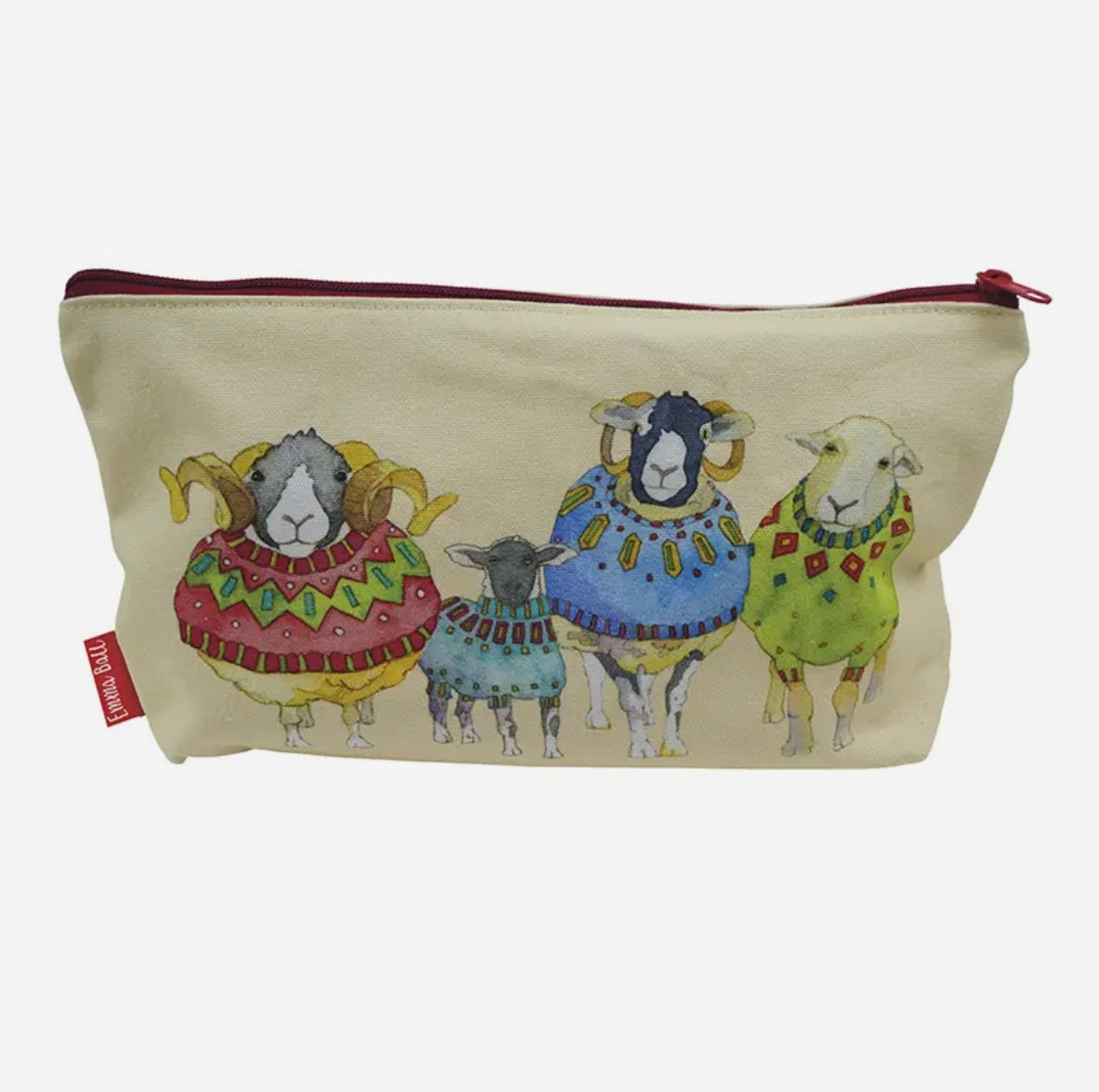 SHEEP IN SWEATERS ZIPPED POUCH - Emma Ball