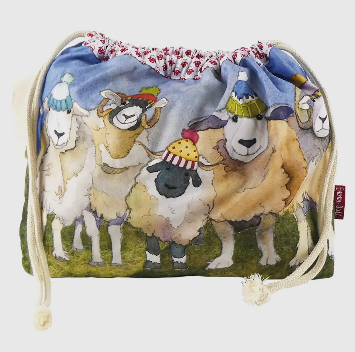 HAPPY SHEEP DRAWSTRING BAG-EMMA BALL