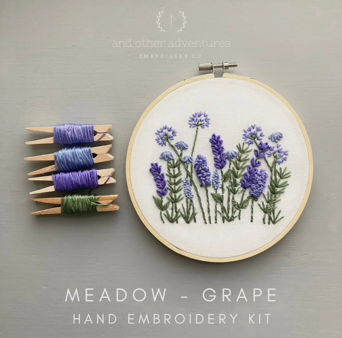 MEADOW IN GRAPE EMBROIDERY