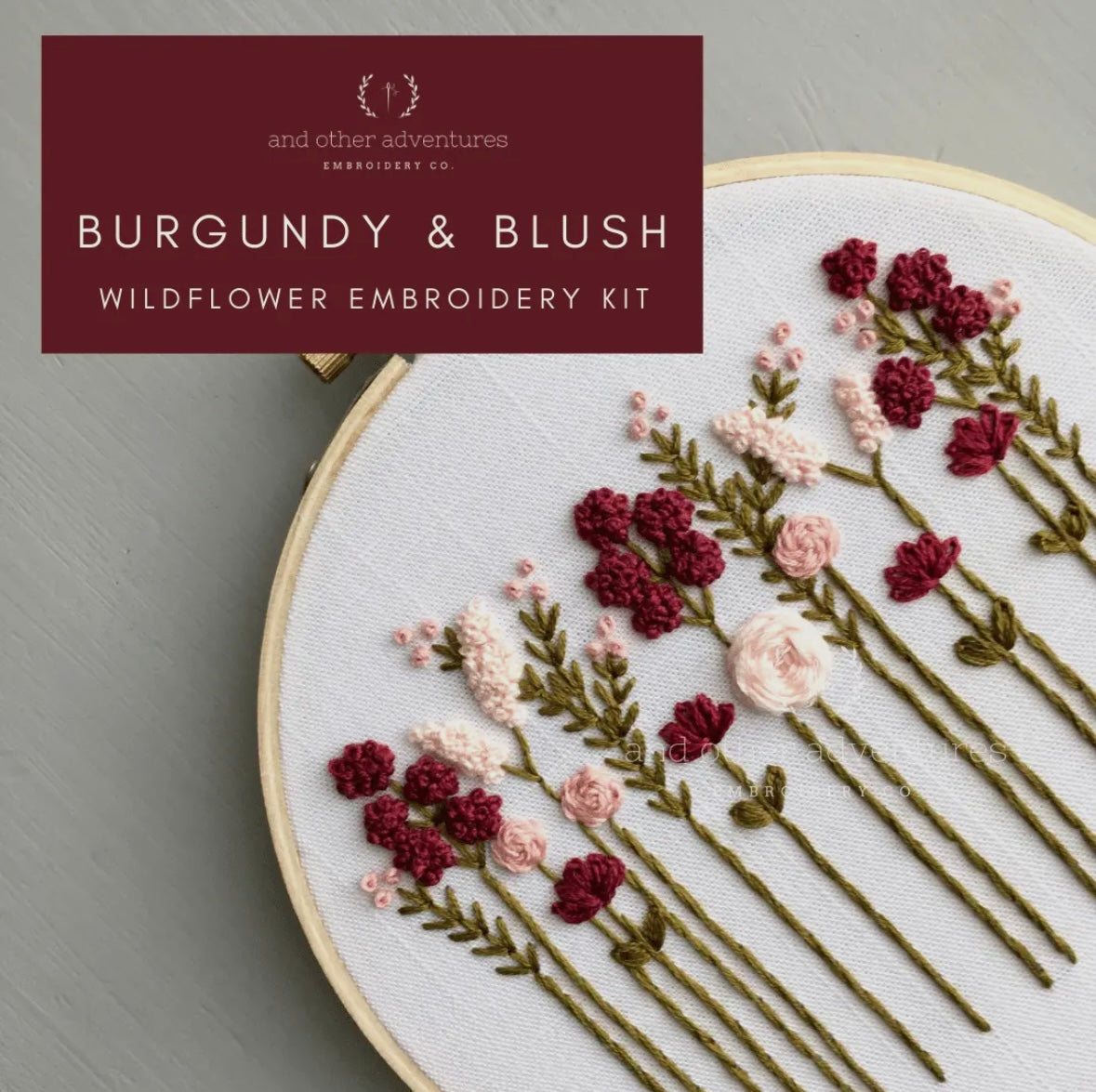 BURGUNDY & BLUSH EMBROIDERY