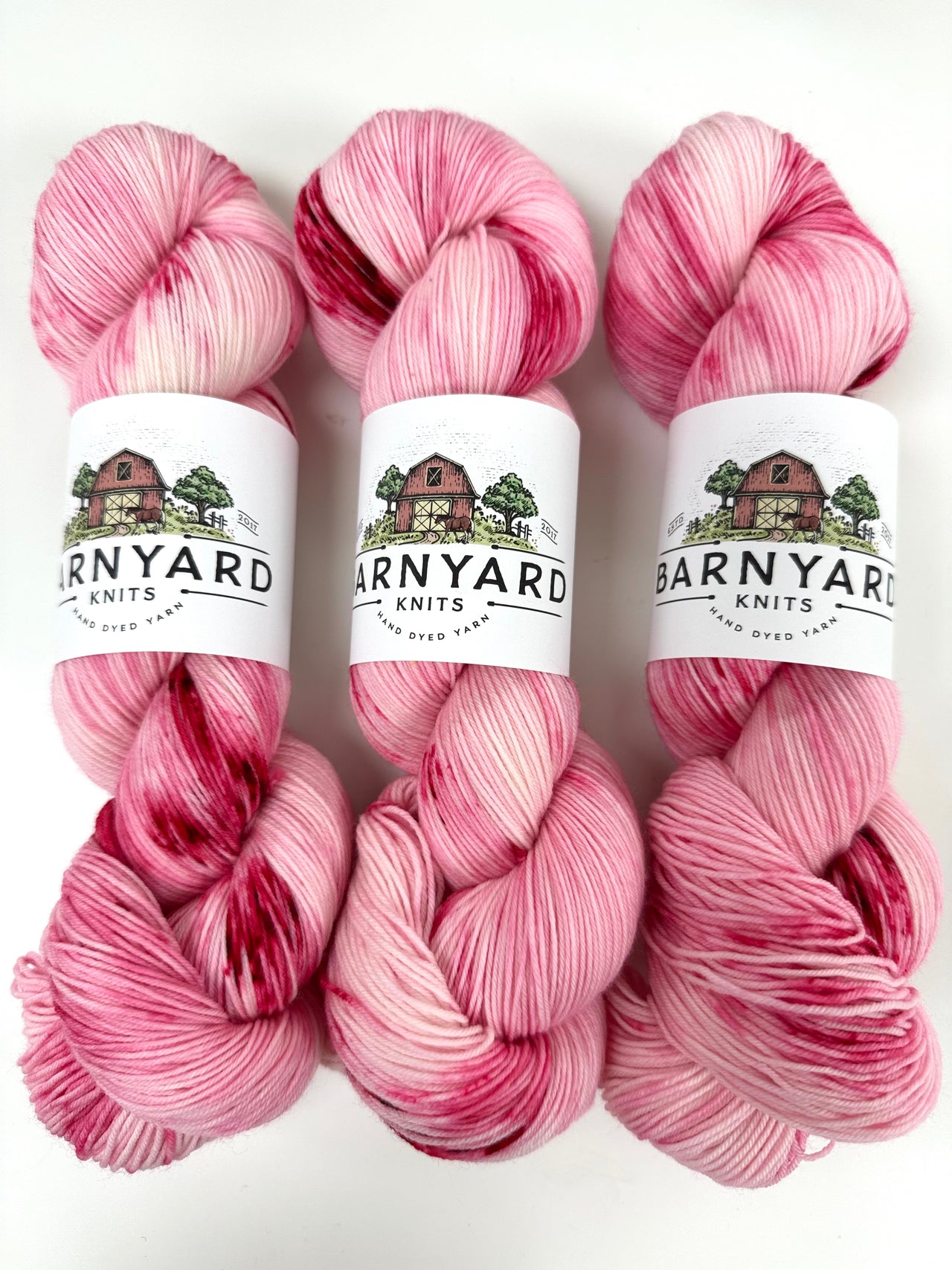 PINK PEPPERMINT SOCK/FINGERING