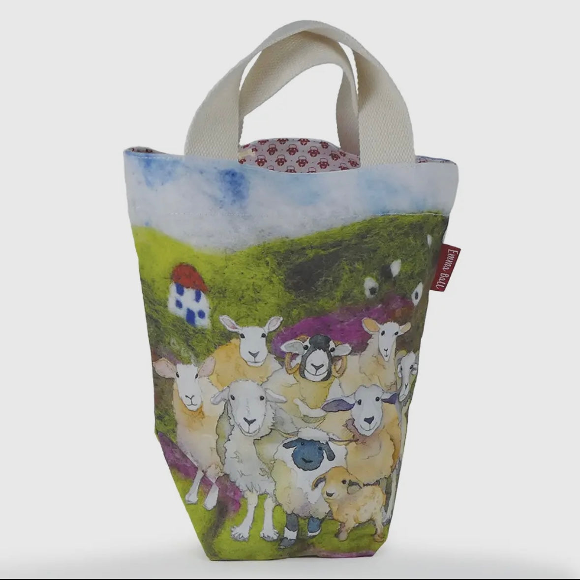 SHEEP IN SEEATERS SMALL BUCKET BAG-EMMA BALL