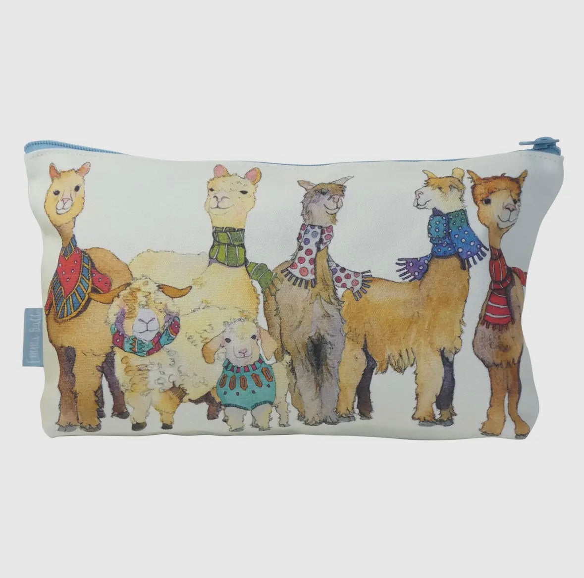 ALPACA & FRIENDS ZIPPED POUCH - Emma Ball
