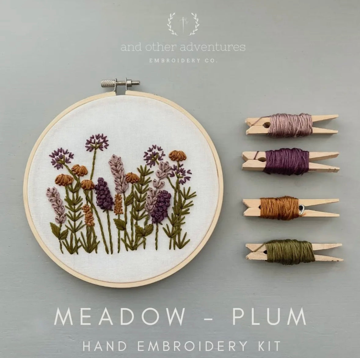 MEADOW in Plum EMBROIDERY