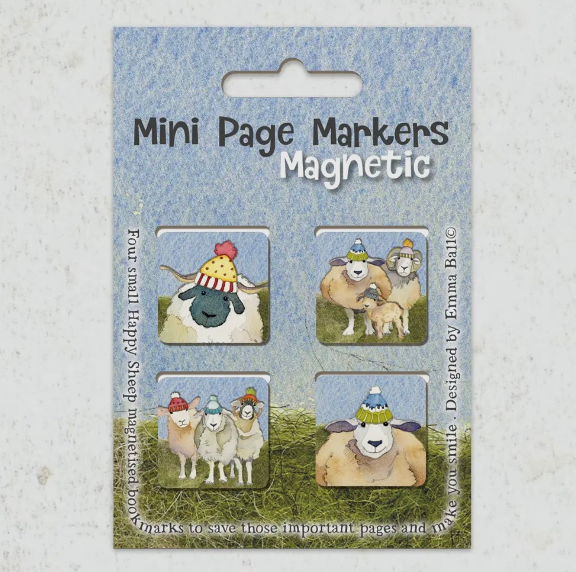 HAPPY SHEEP MINI PAGE MARKERS MAGNETIC-EMMA BALL