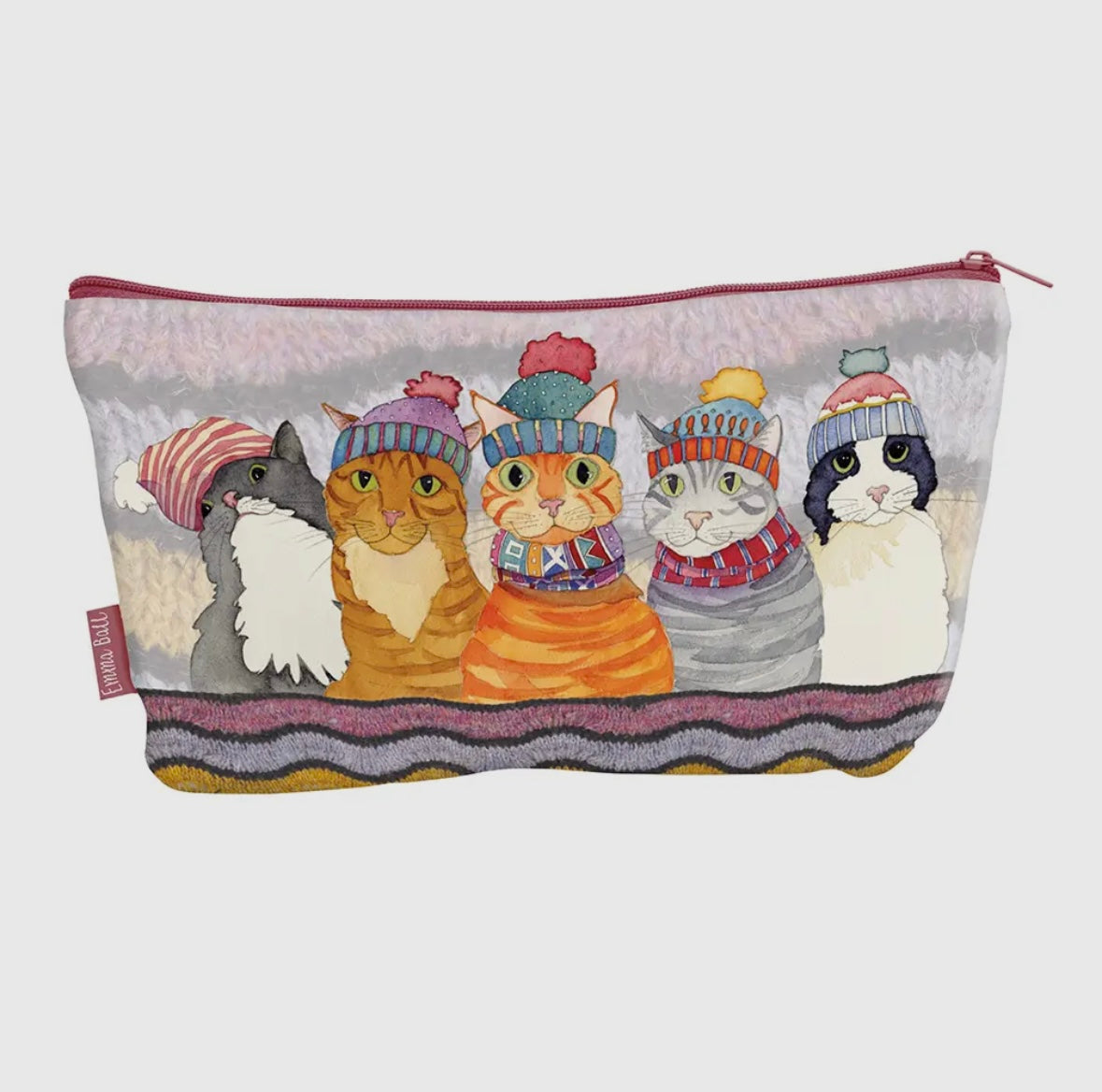 CATS IN HATS ZIPPED POUCH - Emma Ball
