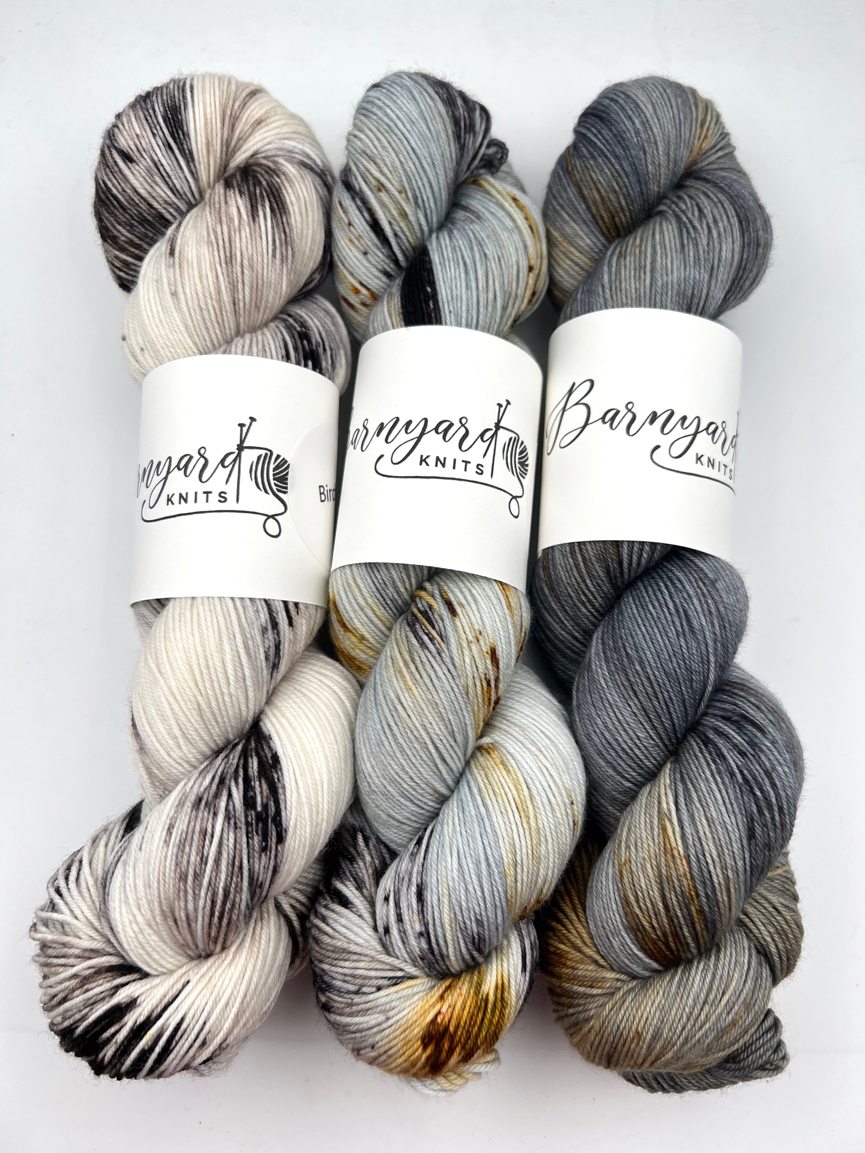 Barnyard Knits selling Fingering yarn - 3 skeins